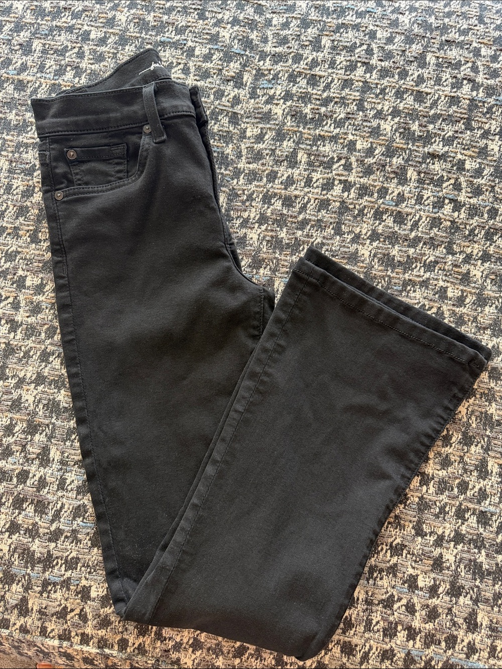 7 For All Mankind Black Wide Leg Jeans